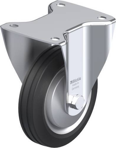 Blickle Bockrolle 743403 B-VE 150R-FA in Schwarz-Grau mit 150 mm Rad-Durchmesser und 135 kg Tragfähigkeit - Bild 1