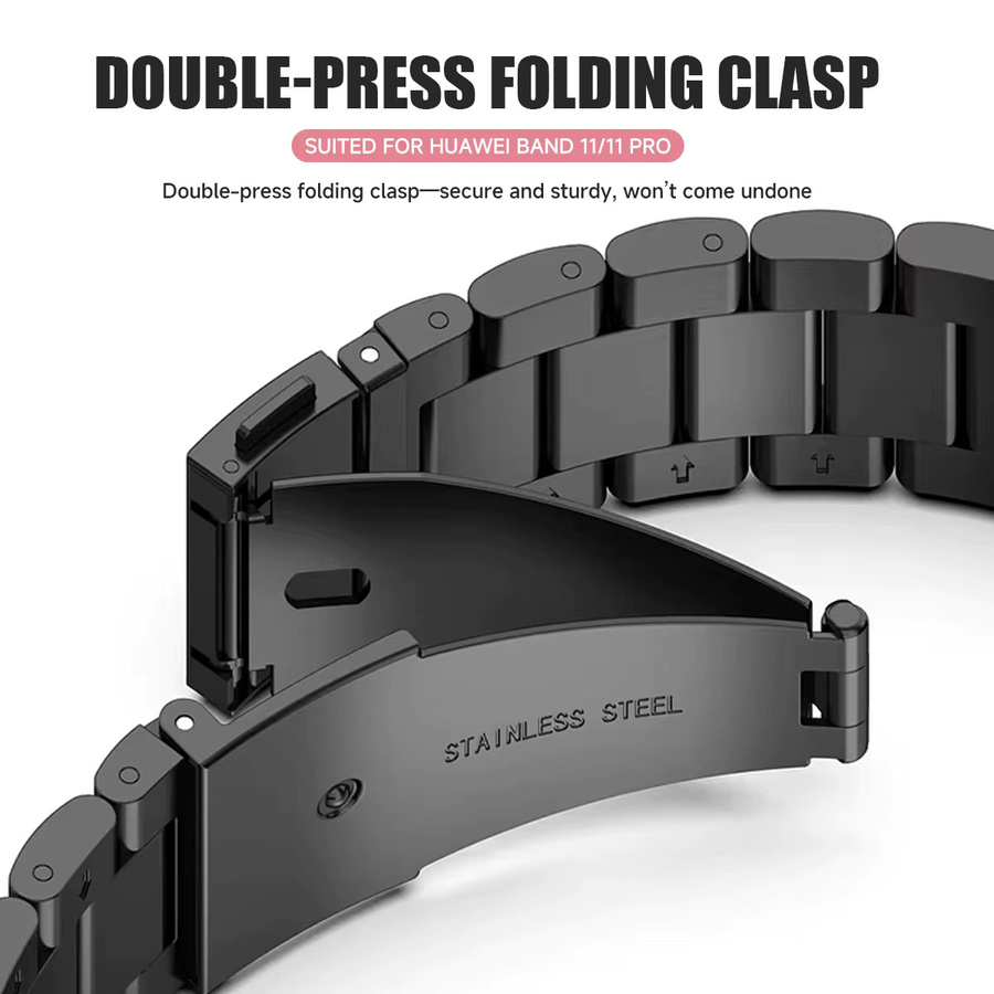 FancyWrist Uhrenarmband Edelstahl, 2-in-1 mit PC-Hülle, Huawei Band 11/11 Pro - Bild 2