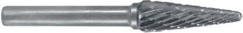 Exact 72475 Frässtift Hartmetall Kegel in Silber mit 6 mm Schaftdurchmesser und 77 mm Länge - Bild 1