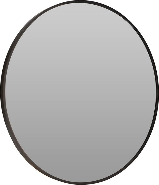 Moderner Rahmenspiegel STIAN aus Aluminium in Schwarz, Breite: 60 cm, Höhe: 60 cm - Bild 1