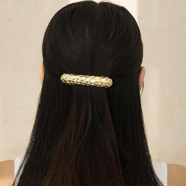 YULIN Haarnadel, Goldene Metall, Glatte Gehammerte, Damen - Bild 1