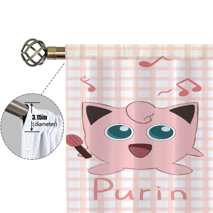 2er-Set Pokemon Verdunkelungsvorhänge für Küche, Wohnzimmer und Schlafzimmer, Breite: 50 cm, Höhe: 70 cm - Bild 2