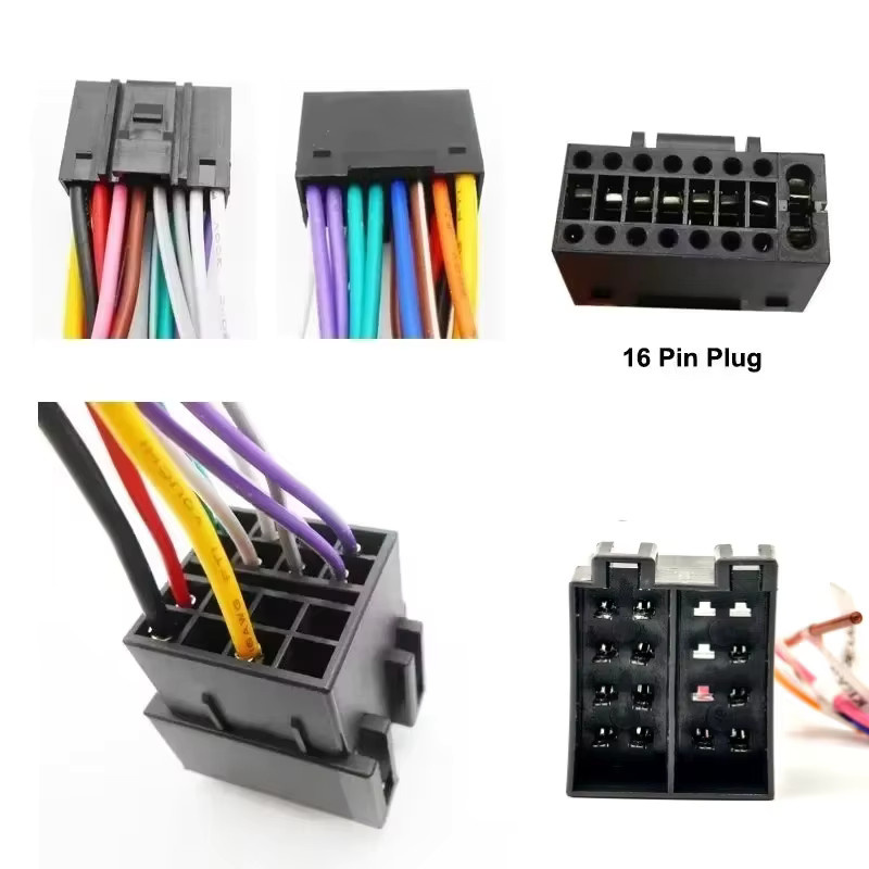 Grandnavi 16-poliges Steckerkabel als ISO-Standard-Stecker-Adapter für Android-Autoradios und Kabelbaum-Adapter in Multicolor - Bild 2
