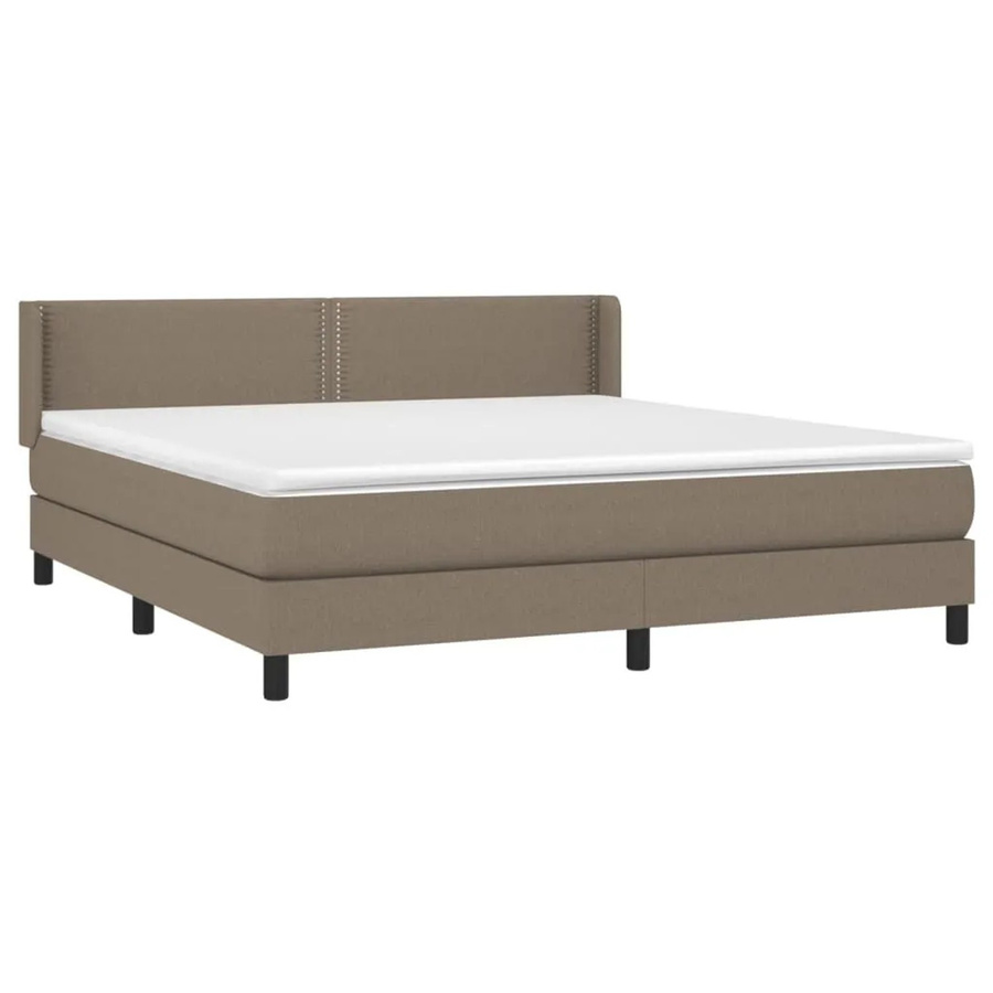 vidaXL Boxspringbett Hybrid mit Matratze Taupe/Beige B/T/H: 180 x 200 x 183 cm - Bild 2