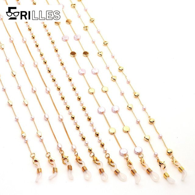 Erilles Brillenleine, Perle, Gold, Unisex - Bild 1