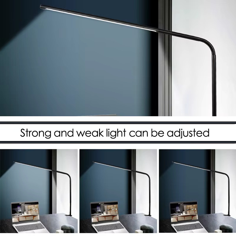 DOUWENXI LED-Leselampe mit Touch-Steuerung und Klemme in Schwarz für Kinderzimmer und Schlafzimmer - Bild 5