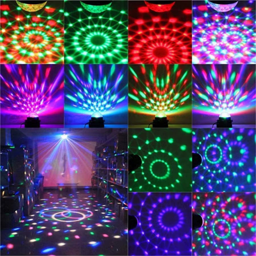 KDULIT RGB LED Discokugel Partybeleuchtung mit Rotationseffekten in Multicolour, B/T/H: 15,5 x 9,7 cm - Bild 4