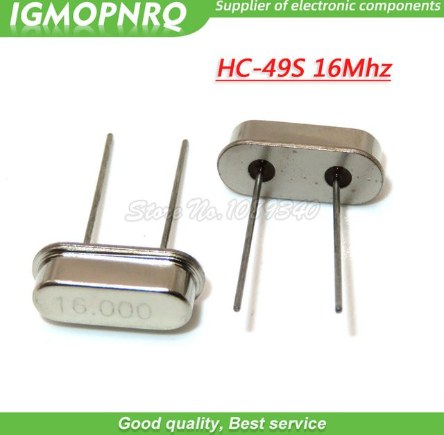 100 Stück DIP HC-49S Quarzresonator 16 MHz 20 ppm 20 pF in Silber - Bild 1