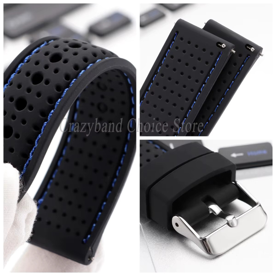crazyband Uhrenarmband Silikon, Schwarz, Herren - Bild 2