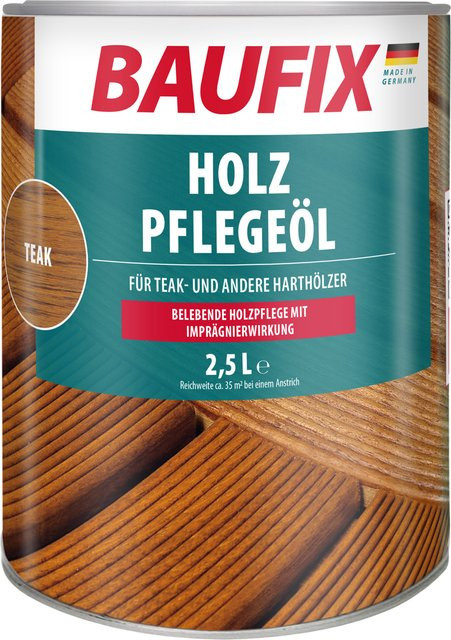 Baufix Holz-Pflegeöl Teak Seidenmatt 2,5 l - Bild 1