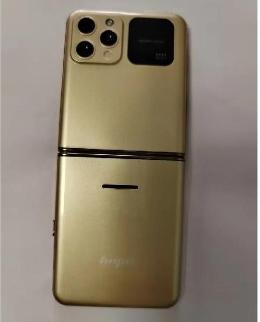 Bobo Life Klapphandy in Gold mit 2,4 Zoll HD-Bildschirm, 4 SIM-Karten, 2G GSM, MP3 und FM-Radio - Bild 1