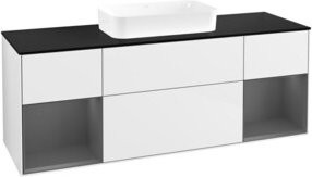 V&B Waschtischunterschrank Finion in Weiß lackiert, B/T/H: 160 x 60,3 x 50,1 cm - Bild 1