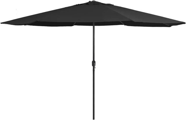 vidaXL Sonnenschirm mit Metall-Mast in Schwarz aus Polyester, Höhe: 390 cm - Bild 1