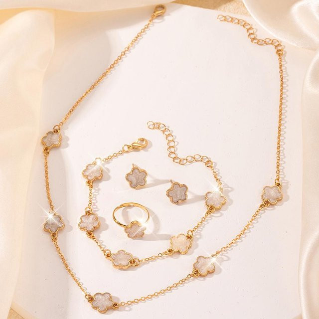 Lucky Star Jewelry Schmuck-Set Kleeblatt, Zirkonia, Kristall, Damen - Bild 1