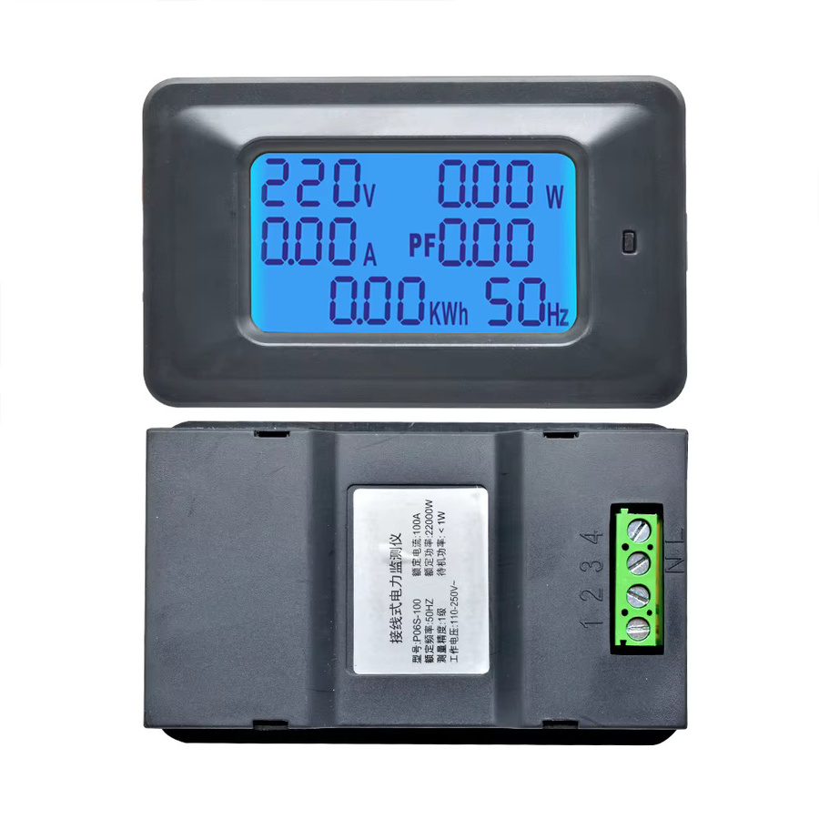 Aideepen Digitales LED Voltmeter Amperemeter Wattmeter zur Messung von Spannung, Strom und Leistung, Schwarz - Bild 3