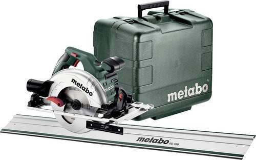 Metabo Handkreissäge KS 55 FS Set mit Führungsschiene FS 160 und Kunststoffkoffer, 670 W, 160 mm Schnittdurchmesser, Farbe Grün - Bild 1