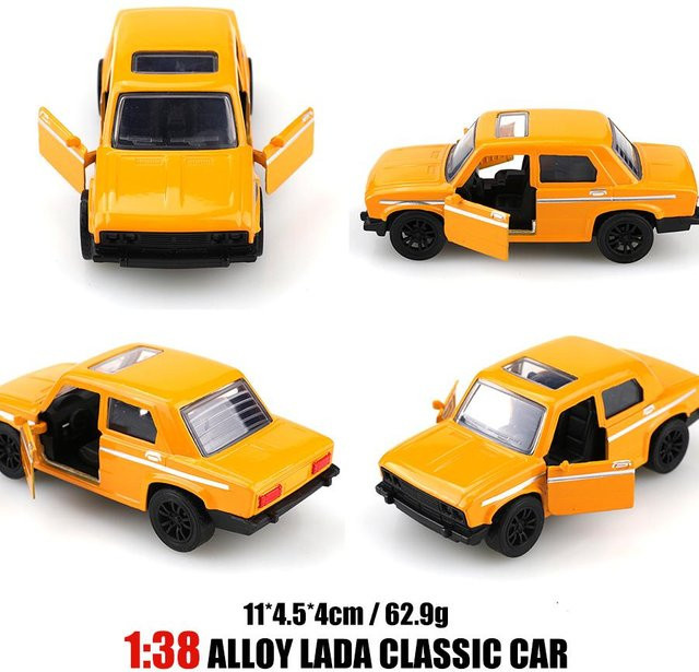 Linyi toy car Lada Rückziehauto, 1:38, Metall, ab 3 Jahre - Bild 1