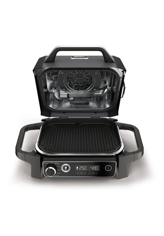 Ninja Woodfire Elektrischer Outdoor Grill & Smoker OG701EU mit Heißluft-Funktion in Schwarz und Silber Matt - Bild 2