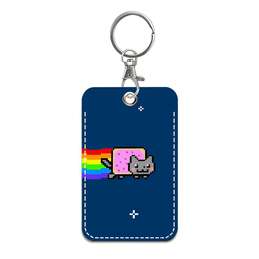 Schlüsselanhänger N-nyan Cat, Leder, Kartenetui - Bild 6