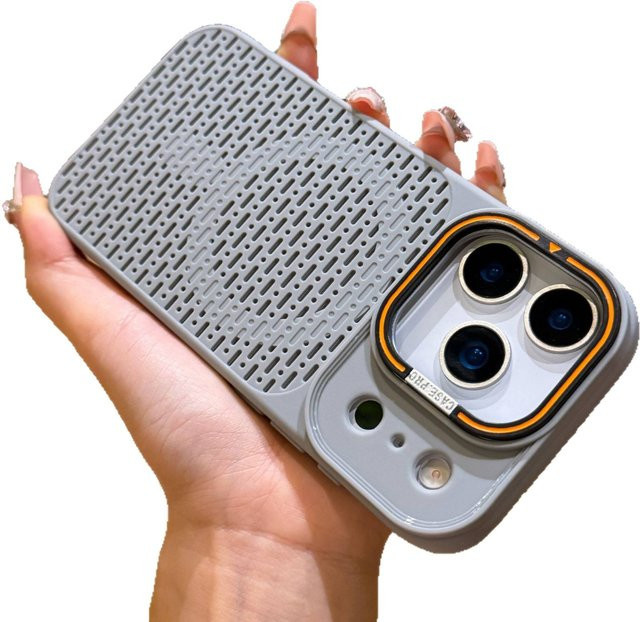 EIENACOCO Magnetische Handyhülle mit Wärmeableitender Linsenhalterung für iPhone 12 bis iPhone 18 Pro Max in Orange - Bild 1