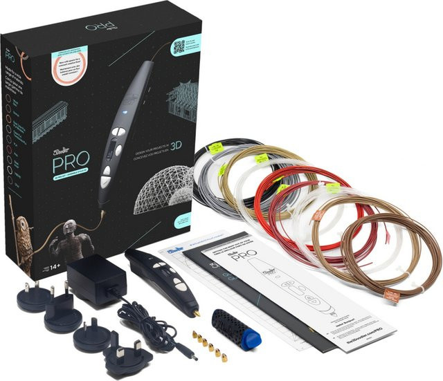 3Doodler Pro III 3D Pen Set in Schwarz mit 9 Filamenten und Zubehör - Bild 1