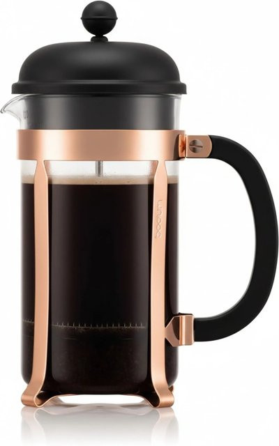 Bodum Caffettiera French Press Kaffeebereiter Kupfer und Schwarz 1,0 l - Bild 1