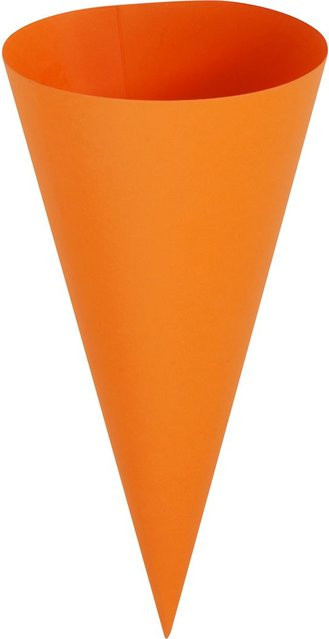 Geschwister-Schultüten aus Fotokarton in Orange - Bild 1