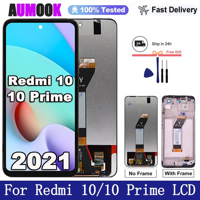 Xiaomi Redmi 10 LCD Display mit 6,5 Zoll Touchscreen Digitizer Montage in Schwarz - Bild 1