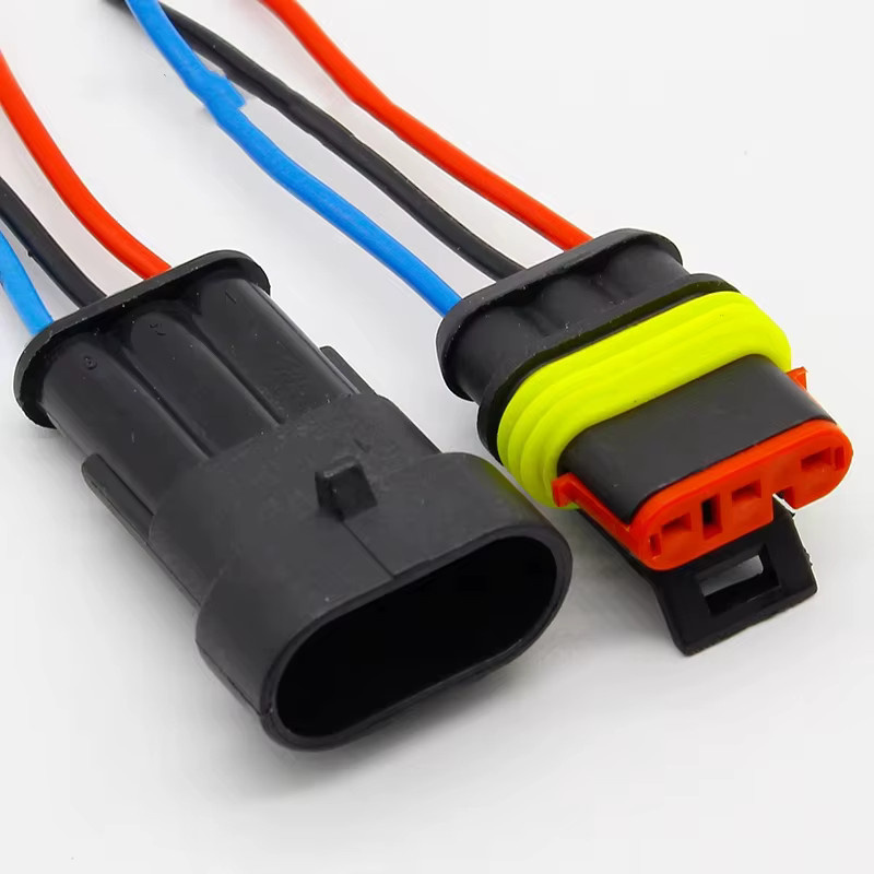 ELECAPITAL Wasserdichter Auto-Steckverbinder Set mit männlichen und weiblichen elektrischen Steckern in Schwarz - Bild 4