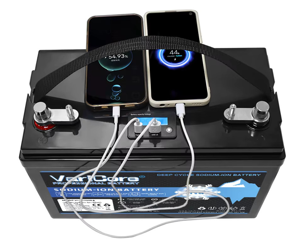VariCore 12V 80Ah Natrium-Ionen-Batterie in Schwarz, kältebeständige und schnell aufladbare Deep-Cycle-Speicherbatterie für Solaranlagen, Wohnmobile und Boote - Bild 3