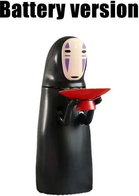 Homtale Sparschwein Anime-Figur Gesichtsloser Mann als Dekorations-Ornament in Schwarz - Bild 1