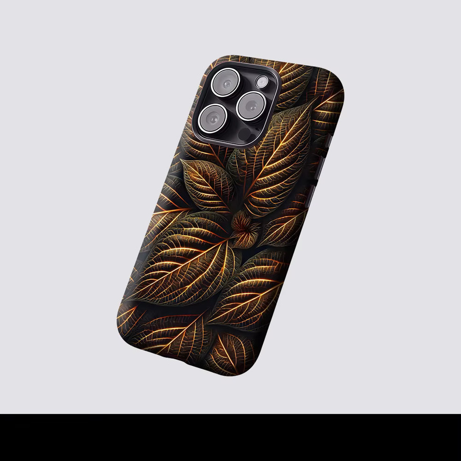 Potdemiel Magnetische Handyhülle mit leuchtenden Blattvenen für iPhone 17 16 15 14 13 Pro Max Plus, Mehrfarbig - Bild 2