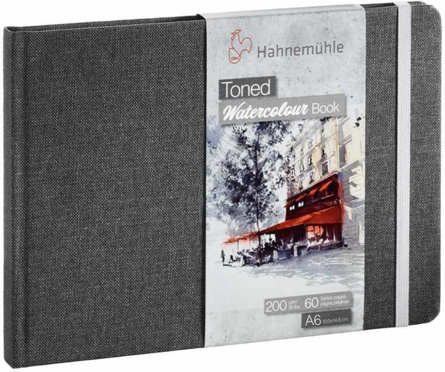Hahnemühle Toned Watercolour Book hellgrau 200g/m² 30 Blatt A6 - Bild 1