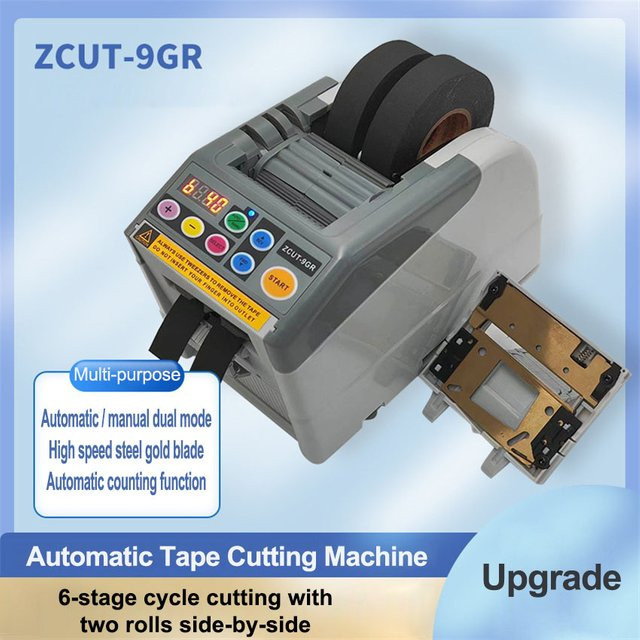 ZJMZYM Automatischer elektrischer Klebebandspender ZCUT-9GR für Vinyl, Faser und Folienband, Breite: 6-60 mm - Bild 1