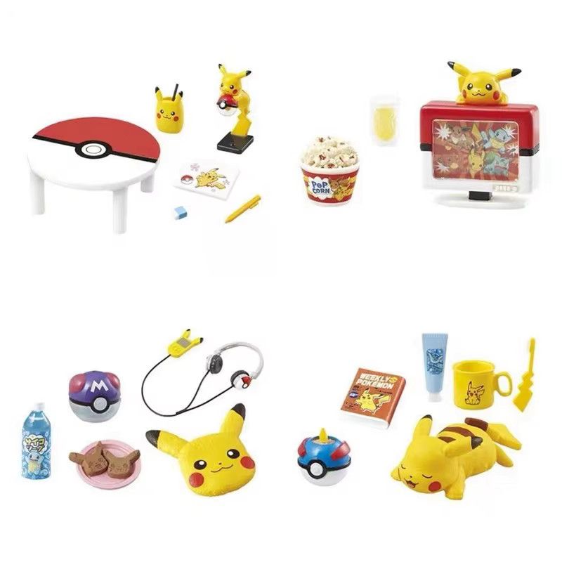 RE-MENT Pokemon Pikachu Room Decor Blind Box Anime Figur als Desktop Ornament und Mini Möbel Modell für Sammler und Kinder - Bild 6