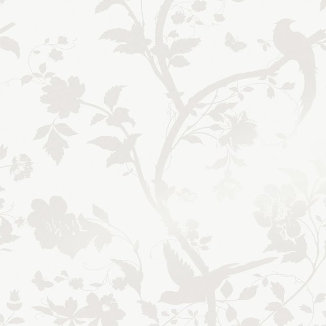 Laura Ashley Vliestapete Oriental Garden in Pearlescent White mit floralem Muster, Breite: 0,52 m, Länge: 10,05 m - Bild 1