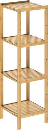 Casaria Standregal aus Bambus in Braun, H x B x T: 110 x 33 x 33 cm
