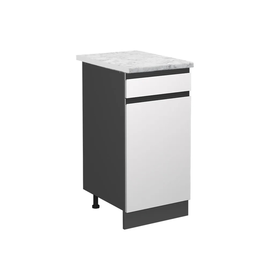 Vicco Küchenunterschrank R-Line Goldkraft Eiche/Anthrazit mit Marmor-Optik, Breite: 40 cm - Bild 2