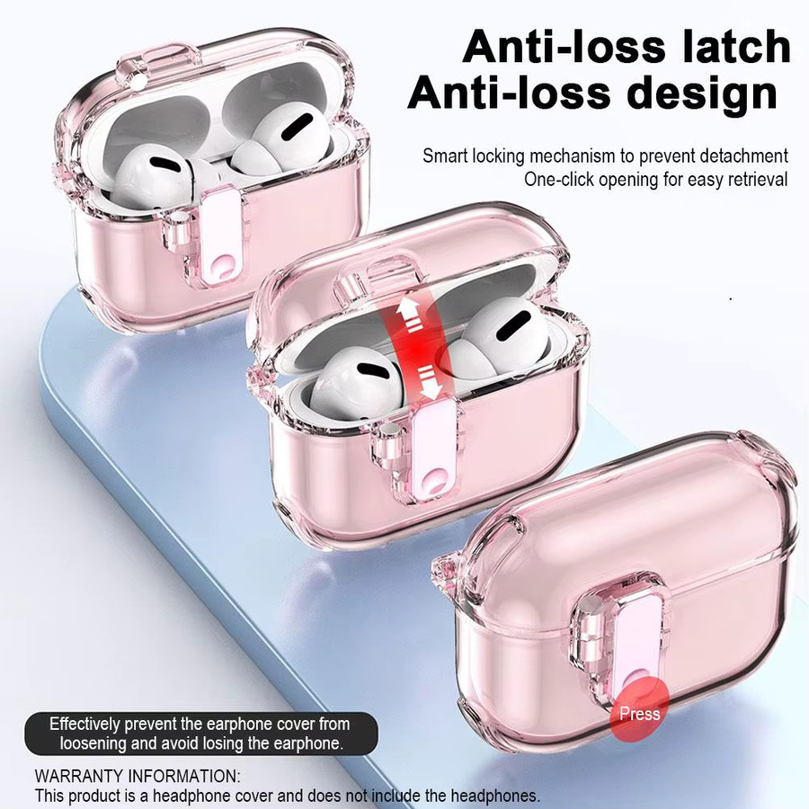 Transparente Schutzhülle mit Verschluss für Apple AirPods Pro 3. Generation - Bild 2