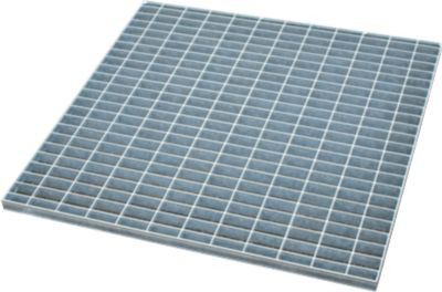 Bauer Gitterrost Typ VAW-1 für Edelstahlauffangwannen, Stahl feuerverzinkt, Farbe Silber/Grau, B/T/H: 78,5 x 78,5 x 3,0 cm - Bild 1