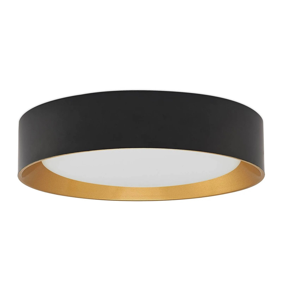 Lindby LED Deckenleuchte Kambia Modern Schwarz Gold aus Aluminium 1-flammig - Bild 2