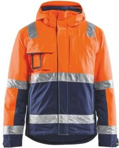 Blakläder Warnschutz Winterjacke Unisex in Orange und Marineblau, Größe: 2XL - Bild 1
