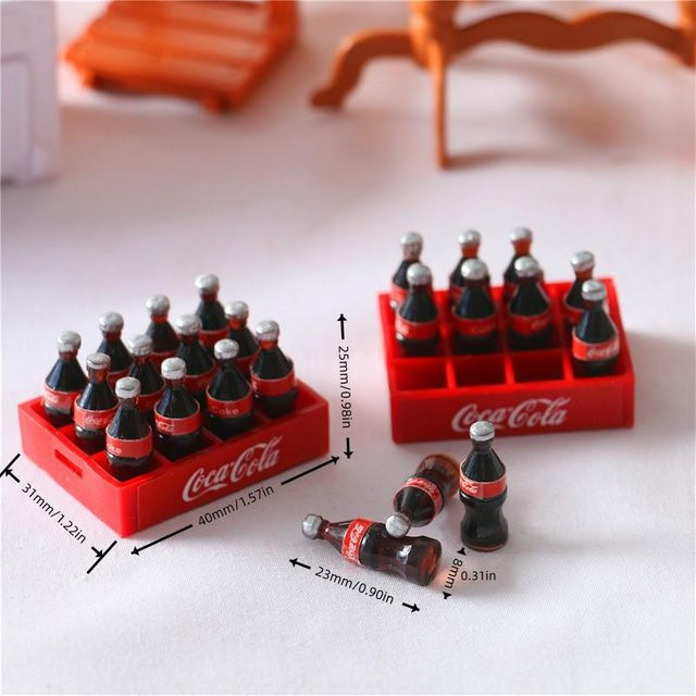 Binchi Outdoor Product Mini Cola Korb, Miniatur Lebensmittel Modell, 13-teiliges Set, ab 14 Jahren - Bild 1