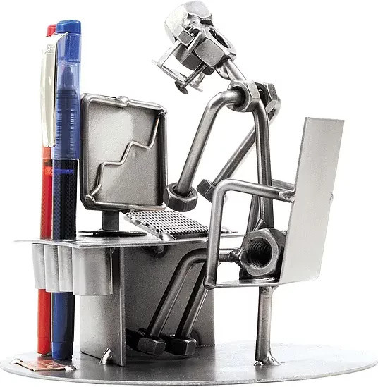 Hinz & Kunst Stiftehalter aus Metall in Silber für den Schreibtisch - Bild 1