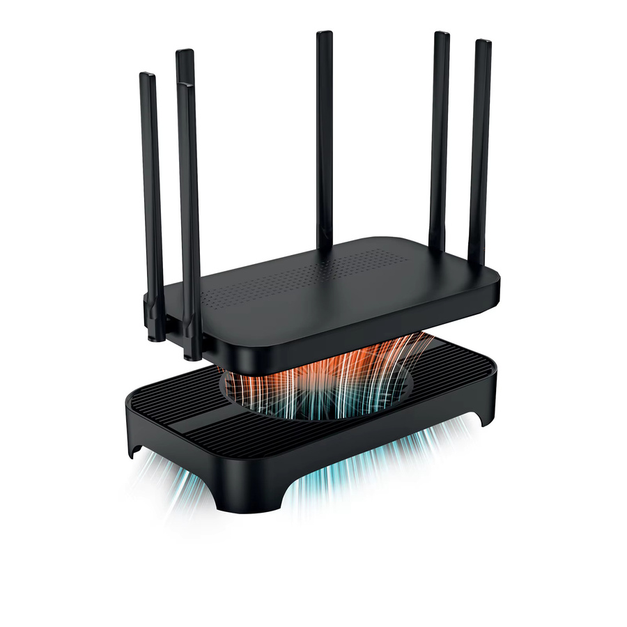 OUYUANSU Tragbarer USB-Lüfter in Schwarz für Netzwerkgeräte, Router und Konsolen, 5 V, leise Kühlung - Bild 2