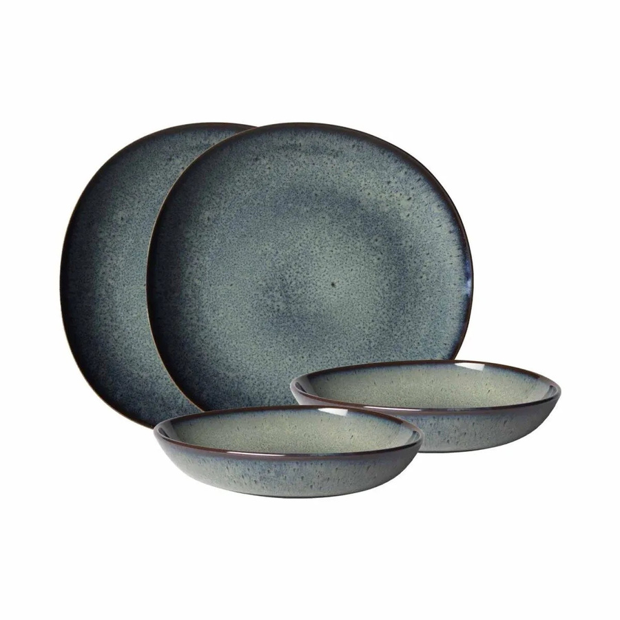 Villeroy & Boch like. Tafel-Set Lave 4-teilig in Grau aus Steinzeug - Bild 2