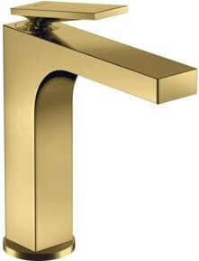Hansgrohe Axor Citterio Waschtisch-Einhebelmischer in Gold Optik mit Pop-up-Abfluss und Wasserersparnis - Bild 1
