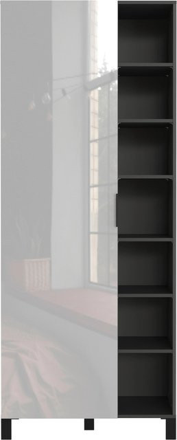 Premium Living Garderobenschrank Ceduna in Grau, modern mit Türen und Regalfächern, B/T/H: 82 x 40 x 202 cm - Bild 1