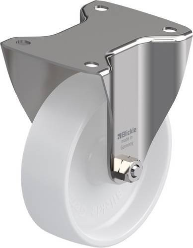 Blickle Bockrolle 7542 BX-PO 150G aus Edelstahl in Weiß mit 150 mm Rad-Durchmesser und 400 kg Tragfähigkeit - Bild 1