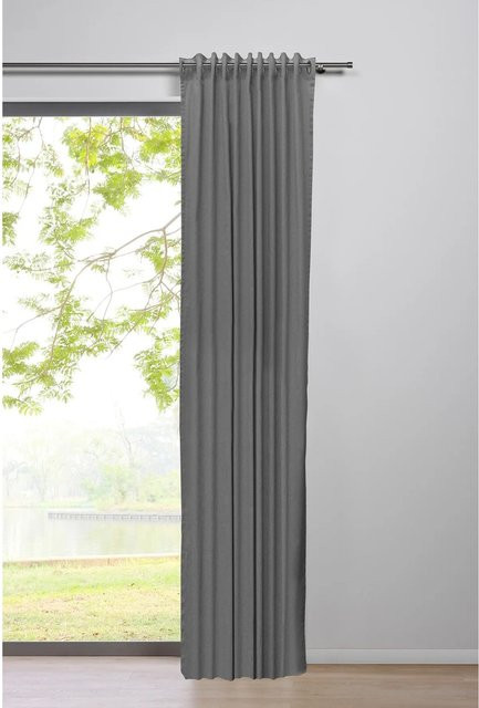 mydeco Ösenschal Breeze Grau, semi-transparent, B: 135 cm x H: 300 cm - Bild 1